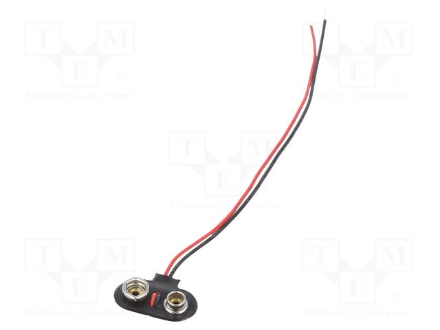 6F22 connector; 6F22,6LR61; Batt.no: 1; on cable; cables; 150mm KEYSTONE KEYS236