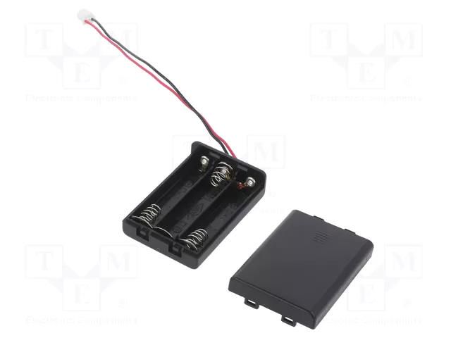 Holder; AAA,R03; Batt.no: 3; on panel; 3pin,cables,terminal; 150mm KEYSTONE KEYS2484CN