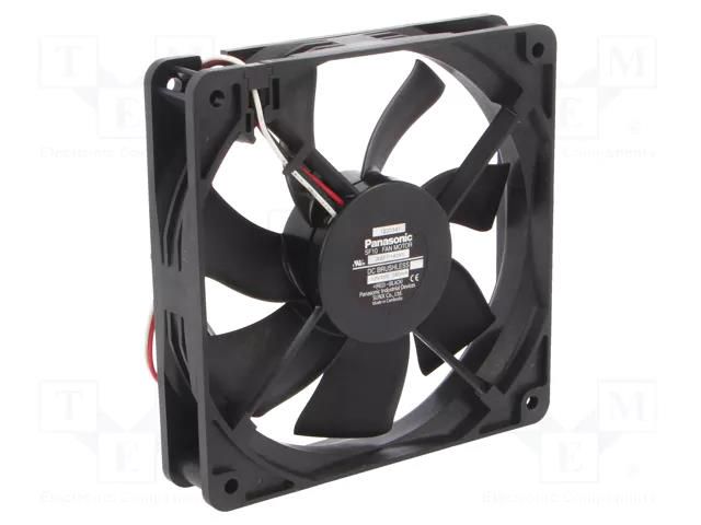 Fan: DC; axial; 12VDC; 120x120x25mm; 98m3/h; 26.5dBA; ball; 1600rpm PANASONIC ASFP14391