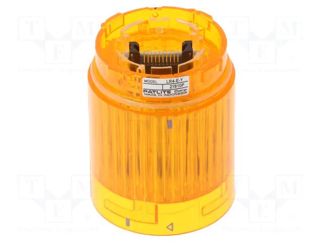 Module: light signaller; amber; LED; 24VDC; IP65; Ø40x50mm; LR PATLITE LR4-E-Y