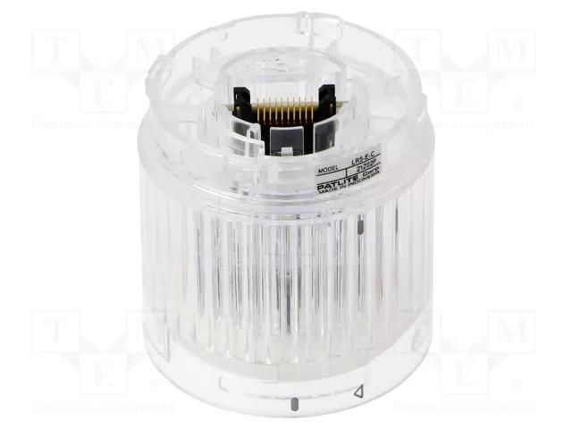 Module: light signaller; white; LED; 24VDC; IP65; Ø50x50mm; LR5 PATLITE LR5-E-C