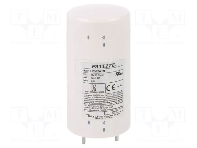 Module: base; white; 24VDC; IP65; LR5; -20÷50°C PATLITE LR5-02WTNW