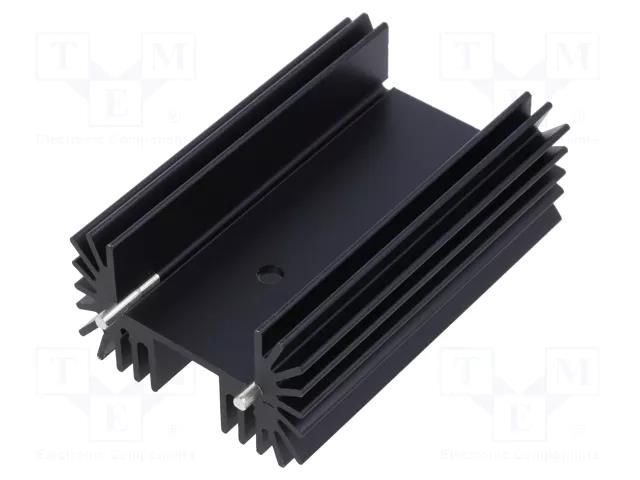 Heatsink: extruded; TO218,TO220,TO247; black; L: 25mm; W: 42mm; R OHMITE RA-T2X-64E