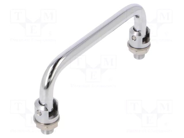 Holder; chromium plated steel; chromium plated; H: 43mm; GN 425.2 ELESA+GANTER GN425.2-120-CR