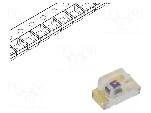 IR transmitter; 1608; transparent; 150°; 1.2÷1.5VDC; λp max: 940nm EVERLIGHT IR19-21C/TR8