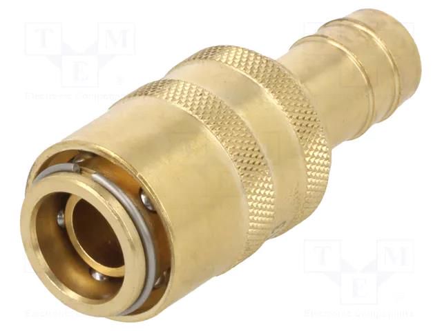 Quick connection coupling; straight; max.15bar; stainless steel PNEUMAT S09H-WO13