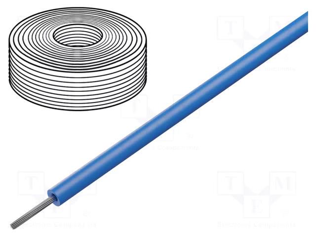 Wire; stranded; Cu; silicone; blue; 150°C; 600V; 7.5m; 10AWG; elastic MUELLER ELECTRIC WI-M-10-25-6