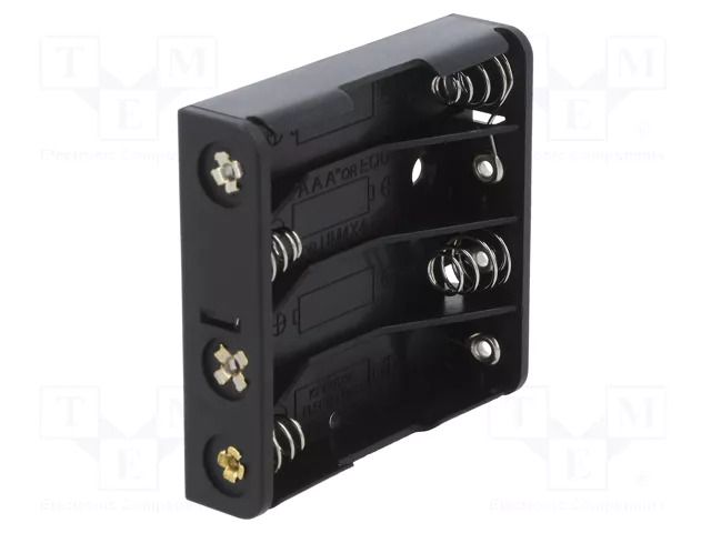 Holder; AAA,R03; Batt.no: 4; for PCB KEYSTONE KEYS2481