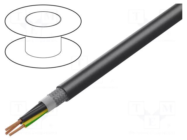 Wire; ÖLFLEX® ROBUST 215C; 3G0.75mm2; black; 300V,500V; CPR: Fca LAPP OL-RB-215C-3G0.75
