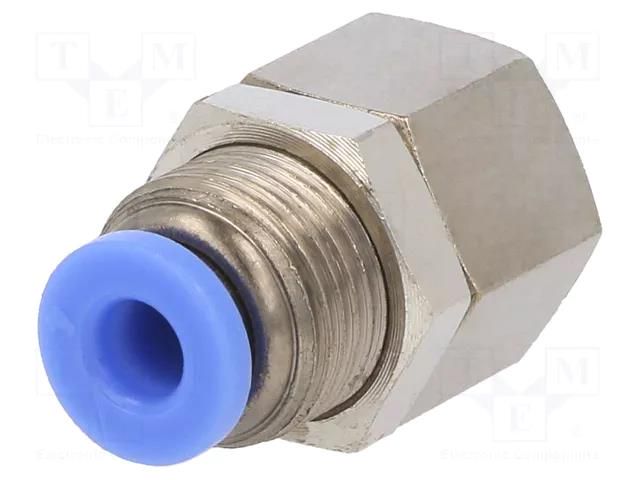 Push-in fitting; bulkhead,straight; -0.95÷15bar; Thread: Rc 1/8" PNEUMAT 151.018-4