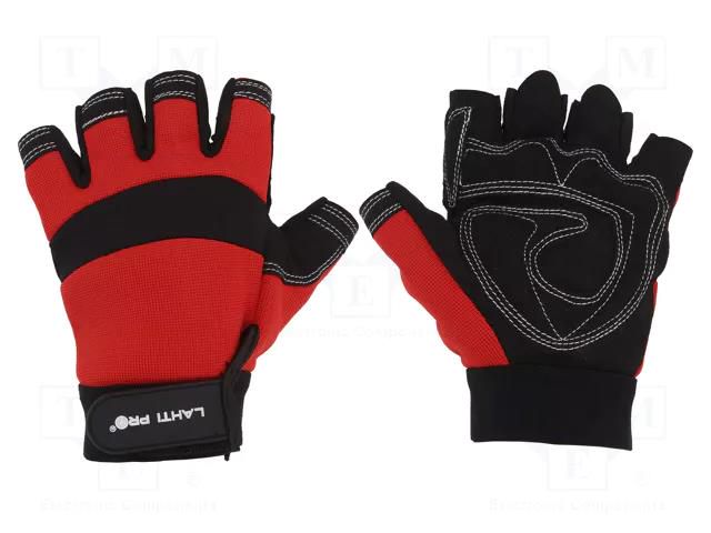 Protective gloves; Size: 10; black-red; microfiber,plastic LAHTI PRO LAHTI-L280610K