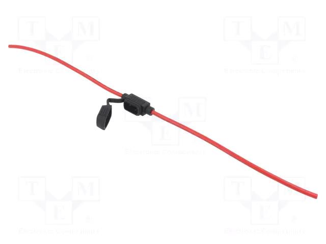 Fuse holder; 11mm; 30A; Leads: cables; 58V OPTIFUSE LPS-02B-12R