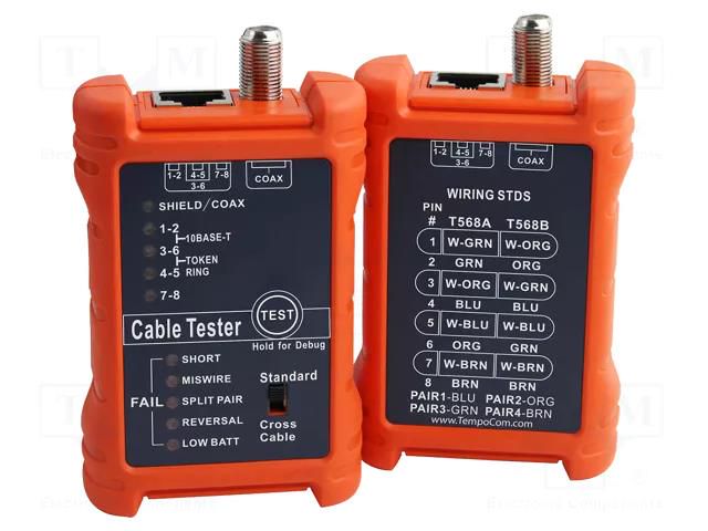 Tester: wiring system; Detection: cable and wire continuity TEMPO PA1594