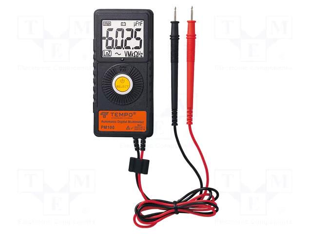 Digital multimeter; LCD; (6000); VDC: 6V,60V,450V; 0÷40°C TEMPO PM100