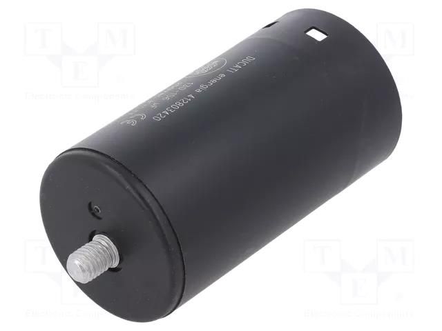 Capacitor: electrolytic; 143uF; Ø45.5x84mm; ±10%; M8 screw; 250VAC DUCATI ENERGIA 4.12.80.3.420