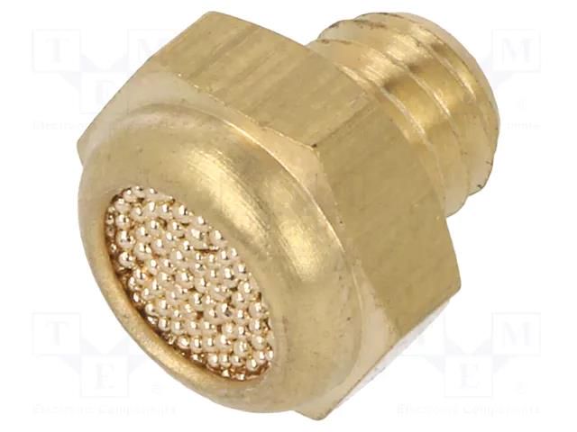 Sound suppression silencer; Thread: M5; sintered bronze; F: 4mm PNEUMAT 7010-M5