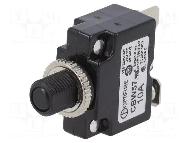 Fuse: thermal; 10A; Imax: 1kA; 125V,250V; 32VDC,50VDC OPTIFUSE CBW57-EL4-10A