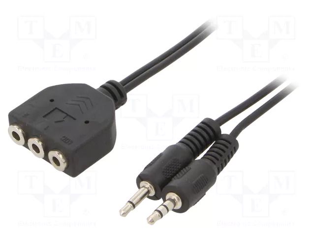 Cable; 1m; black GEMBIRD CC-MIC-1