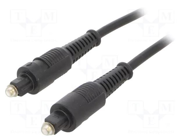 Cable; Toslink plug,both sides; 3m; black; Øcable: 5mm GEMBIRD CC-OPT-3M