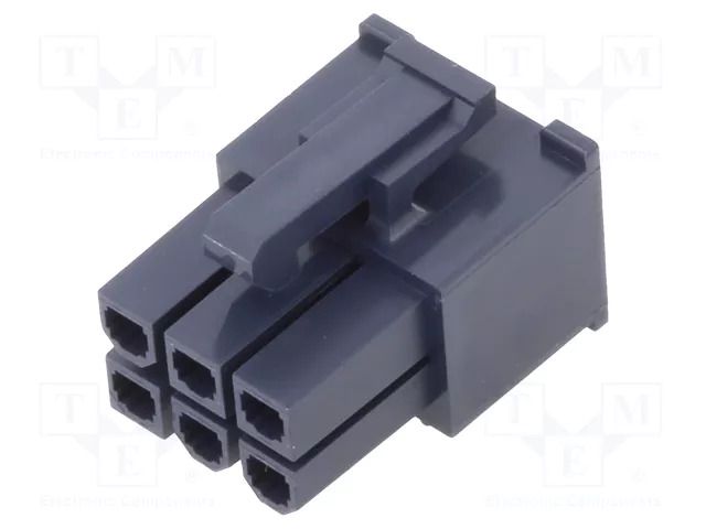 Connector: wire-wire/PCB; plug; female; PIN: 6; Mini-Fit Jr; 600V MOLEX MX-46992-0610
