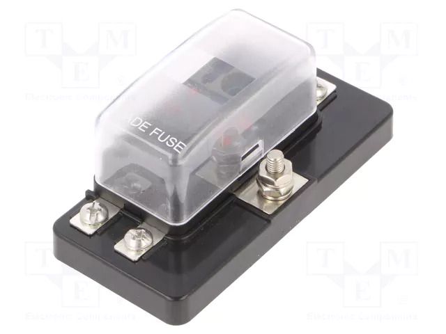 Fuse boxes; 11mm; 30A; screw; Leads: M4 screws; ways: 4; -20÷85°C OPTIFUSE BLR-I-504