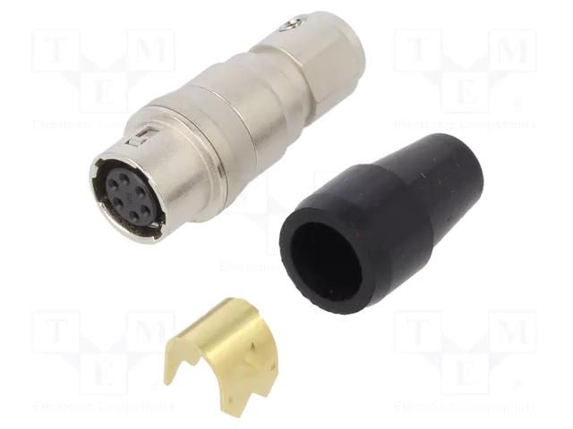 Connector: circular; HR10; push-pull; plug; 2A; silver plated HIROSE HR10A-7J-6S-73