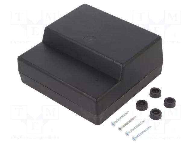 Enclosure: desktop; X: 125mm; Y: 120mm; Z: 53mm; ABS; black KRADEX Z20-ABS