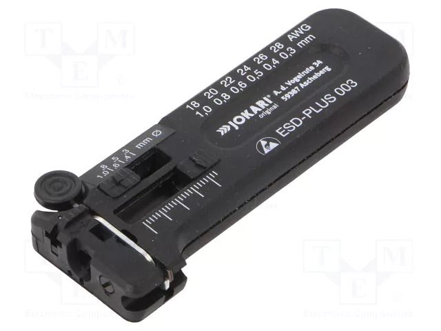 Stripping tool; Øcable: 0.3÷1mm; Wire: round; Tool length: 102mm JOKARI JOKARI-40029