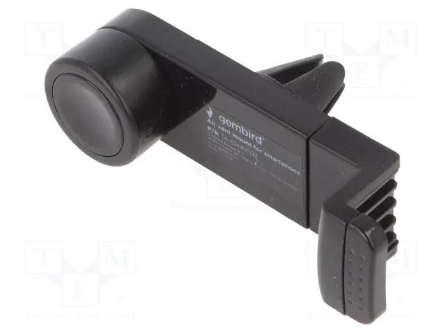 Car holder; black; air vent; Size: 50-90mm GEMBIRD TA-CHAV-02