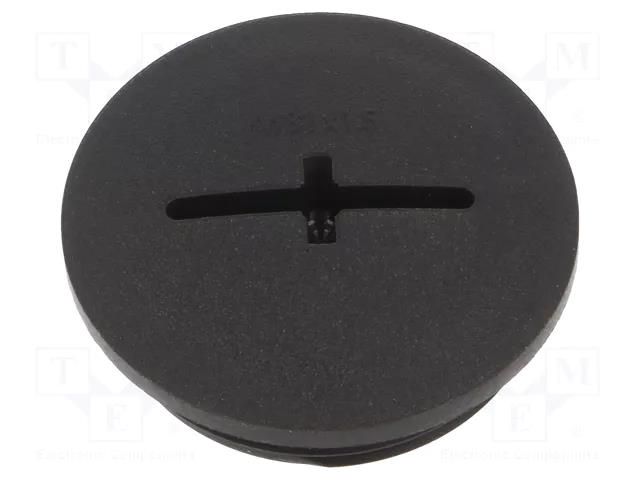 Stopper; M32; 1.5; IP56; polyamide; black; Thread: metric; 8mm BM GROUP BM4632N