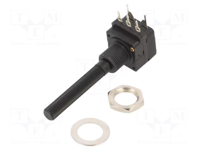 Potentiometer: shaft; 1MΩ; 200mW; THT; 6mm; plastic; mono; carbon PIHER PC16SH-1M-S