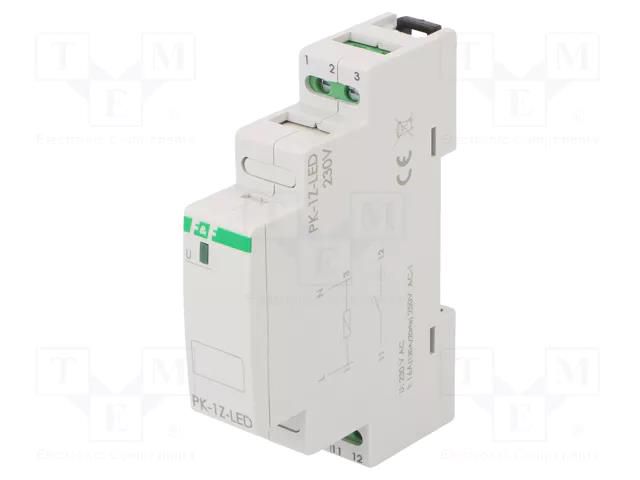 Relay: installation; monostable; NO; Ucoil: 230VAC; 16A; -25÷50°C F&F PK-1Z-LED-230