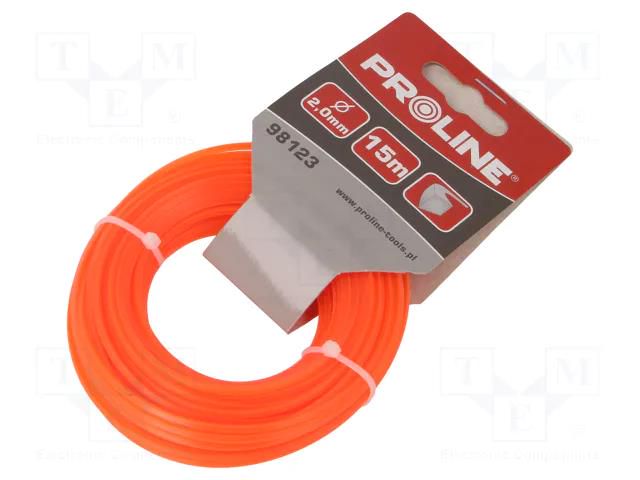 Trimmer line; L: 15m; polyamide; square; Size: 2mm PROLINE PRE-98123