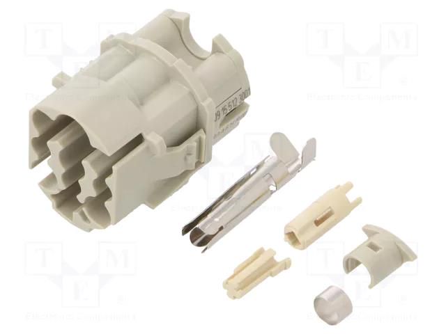 Connector: circular; male; contact insert; Han® F+B; PIN: 13 HARTING 09155123002