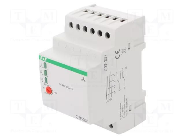 Voltage monitoring relay; for DIN rail mounting; CZF; SPDT; 4s F&F CZF-331-TRMS