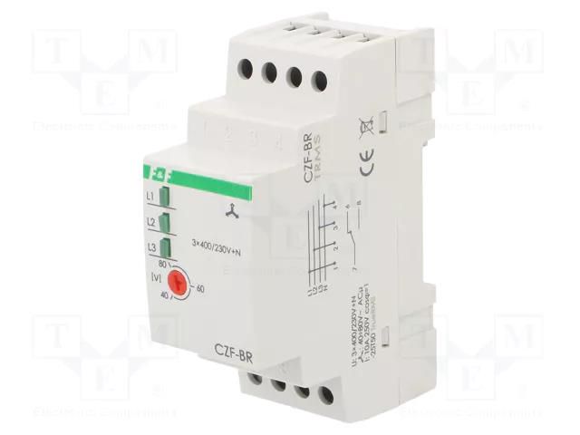 Voltage monitoring relay; for DIN rail mounting; CZF; SPDT; 4s F&F CZF-BR-TRMS