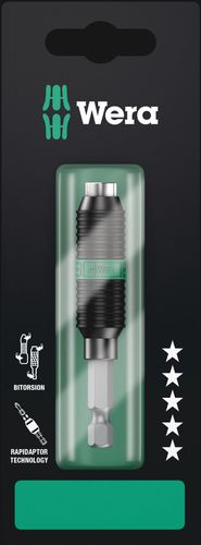 897/4 R SB Rapidaptor BiTorsion Universal Bit Holder, 1 x 1/4"x75, Wera 05073420001
