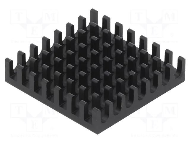 Heatsink: extruded; grilled; BGA; black; L: 27.9mm; W: 27.9mm; 658 Wakefield Thermal 658-25AB