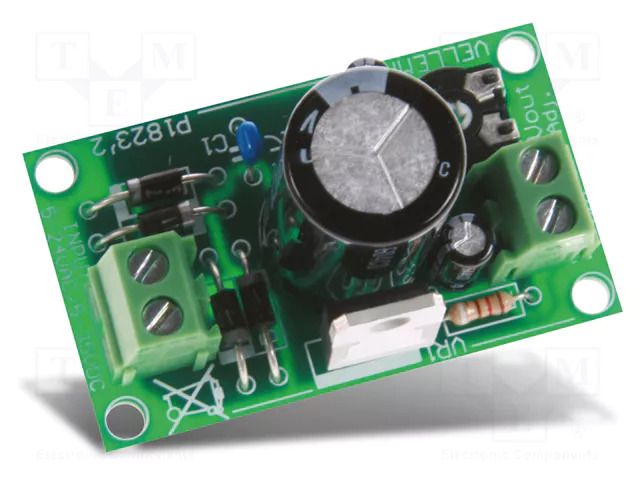 Adjustable power supply; 35VDC; 24VAC; 1A; WHADDA VELLEMAN VEL-WSPC1823