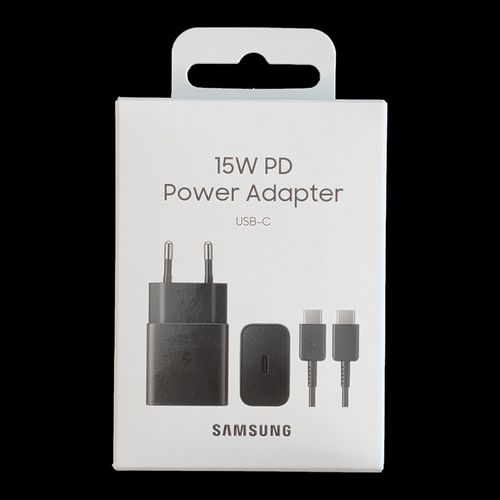 Samsung EP-T1510XBEGEU 15W PD USB-C AFC Wall Charger with USB-C Cable - Black, Samsung EP-T1510XBEGEU EP-T1510XBEGEU