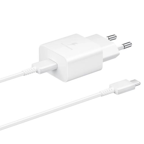 Samsung EP-T1510XWEGEU USB-C 15W PD AFC wall charger + USB-C cable - white, Samsung EP-T1510XWEGEU EP-T1510XWEGEU