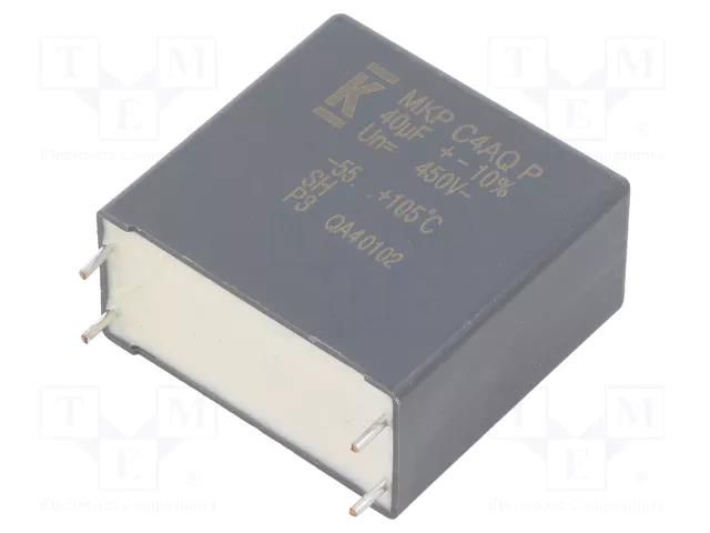 Capacitor: polypropylene; DC-Link; 40uF; ESR: 3.7mΩ; THT; ±10% KEMET C4AQGBW5400P3FK