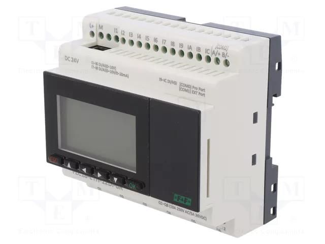 Programmable relay; IN: 12; Analog in: 6; OUT: 6; FLC; OUT 1: relay F&F FLC18-ETH-12DI-6R