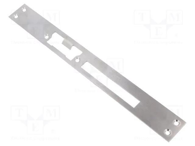 Frontal plate; left,flat; W: 28mm; for electromagnetic lock LOCKPOL LOC-902EL/28-RFW