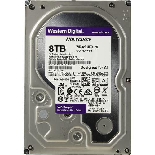 Hard disc WD Purple WD82PURX-78 Hikvision Surveillance 8 TB XKD8WD82PURX78