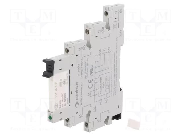 Relay: interface; SPDT; Ucoil: 24VAC,24VDC; for DIN rail mounting CABUR CWRE7-0842