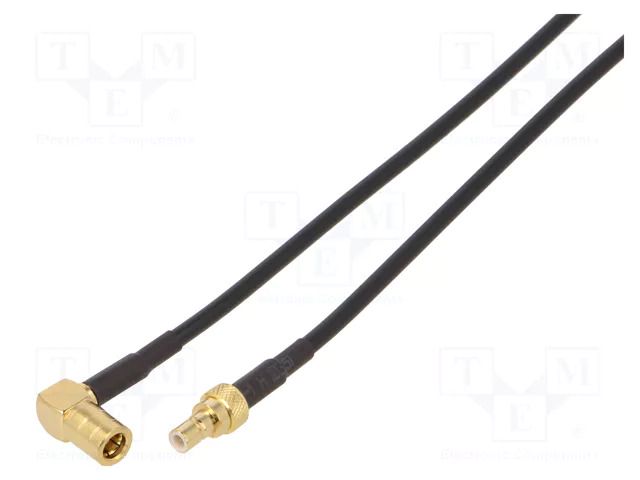 Cable; 5m; SMB male,SMB female; shielded; black; angled,straight MFG EXT-SMB90/500