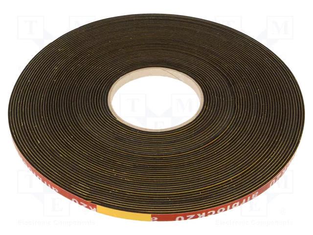 Gasket; EPDM; Thk: 2mm; L: 20m; W: 8mm; Mounting: self-adhesive RST ROZTOCZE USPE-08.02-20M