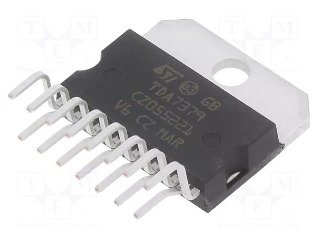 IC: audio amplifier; Pout: 38W; stereo; 8÷18VDC; Ch: 2; Amp.class: AB STMicroelectronics E-TDA7379