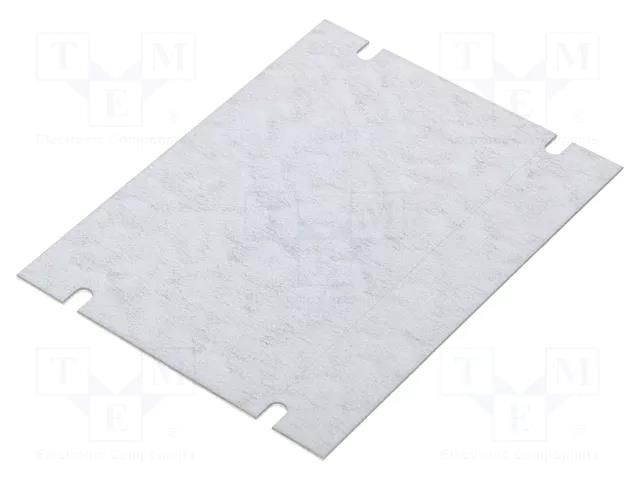 Mounting plate; steel; W: 94mm; L: 125mm; Plating: zinc; PICCOLO FIBOX H-MP